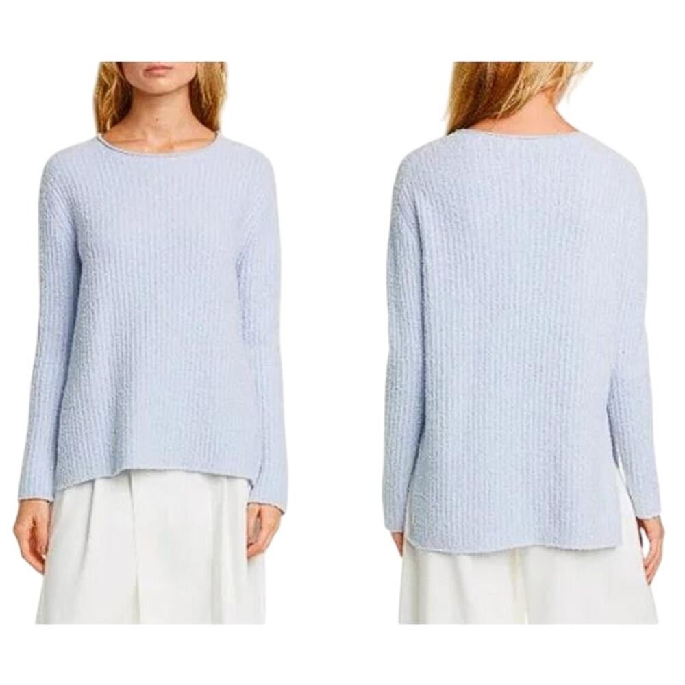 VINCE Women's Texture Rib Tunic Sweater Size XXS In Glacier